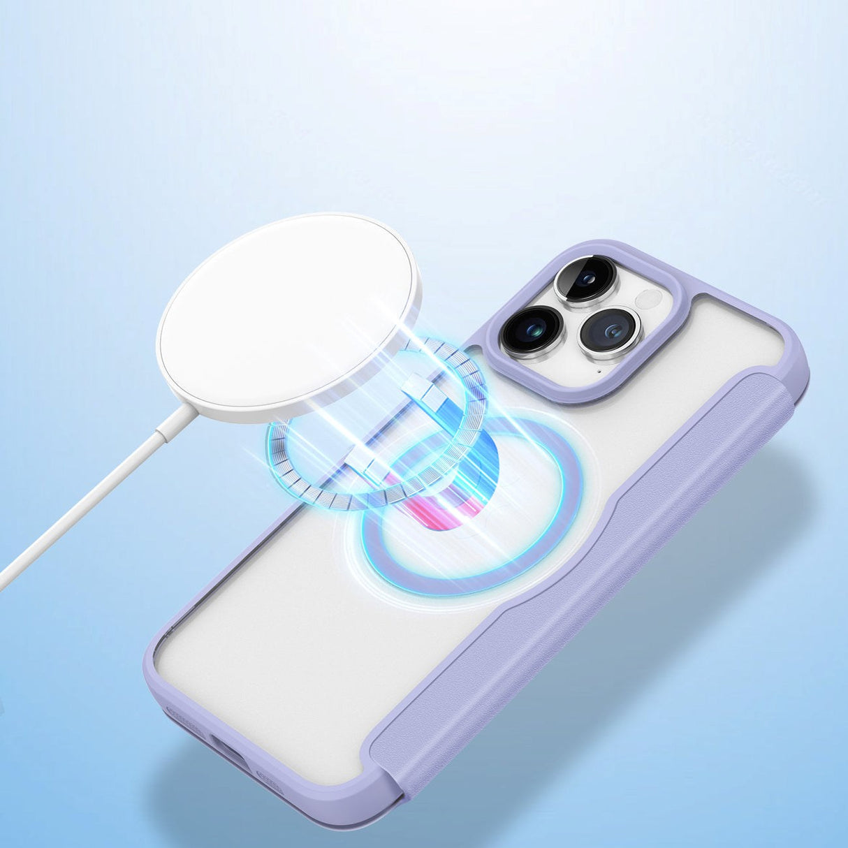 iPhone 15 Pro Max DUX DUCIS Skin X Pro Series Flip Cover - MagSafe-kompatibel - Lilla