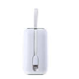 Joyroom JR-L012 Powerbank 22,5W USB-C PD w. Innebygd USB-C &amp; Lightning-kabel - 10 000 mAh - Hvit