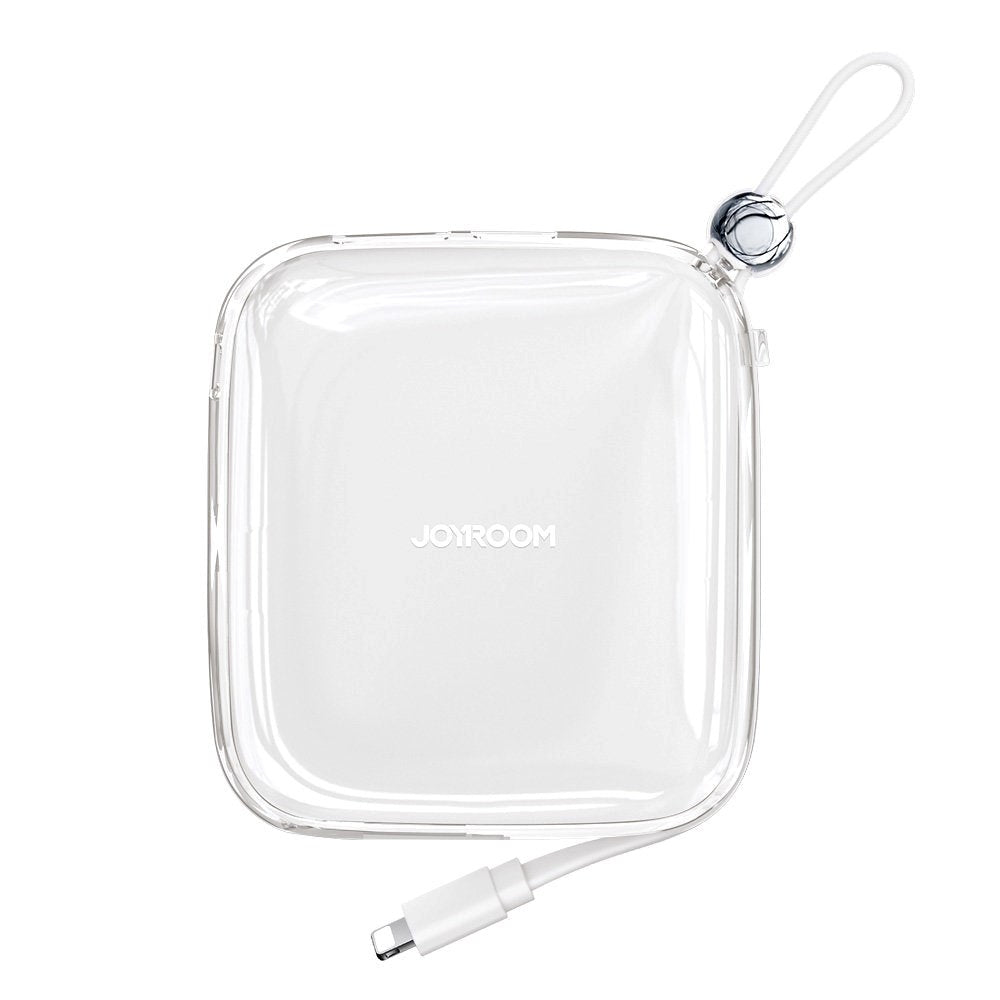 Joyroom Jelly Series JR-L003P Powerbank 22,5W - USB-C PD / USB-A w. Innebygd Lightning - 10 000 mAh - Hvit