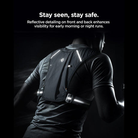 Spigen Dynamic Shield Løbevest m. Reflekser - M / L - Sort