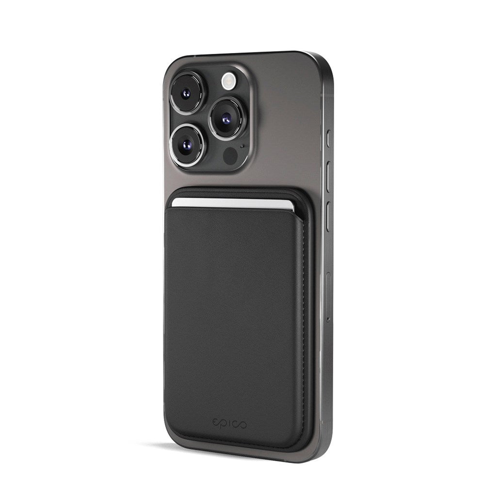 Epico Mag+ Skinnkortholder - MagSafe-kompatibel - Svart