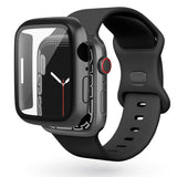 Epico Apple Watch 4/5/6/SE (44 mm) plastdeksel m. Innebygd skjermbeskytter - Svart