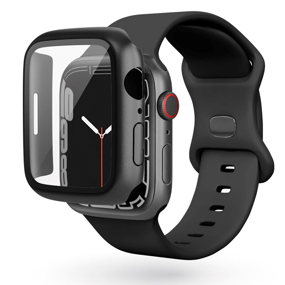 Epico Apple Watch 8/7 (45 mm) plastdeksel m. Innebygd skjermbeskytter - Svart