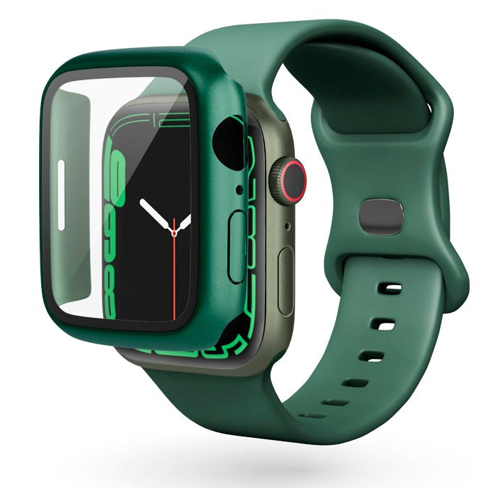 Epico Apple Watch 8/7 (41 mm) plastdeksel m. Innebygd skjermbeskytter - Grønn