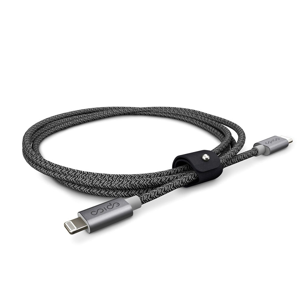 Epico Braided USB-C til Lightning-kabel PD 60W - 120cm - Grå