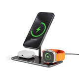 Epico Mag+ 3-i-1 trådløs lader 25W m. USB-C-kabel og vegglader - MagSafe-kompatibel - Svart