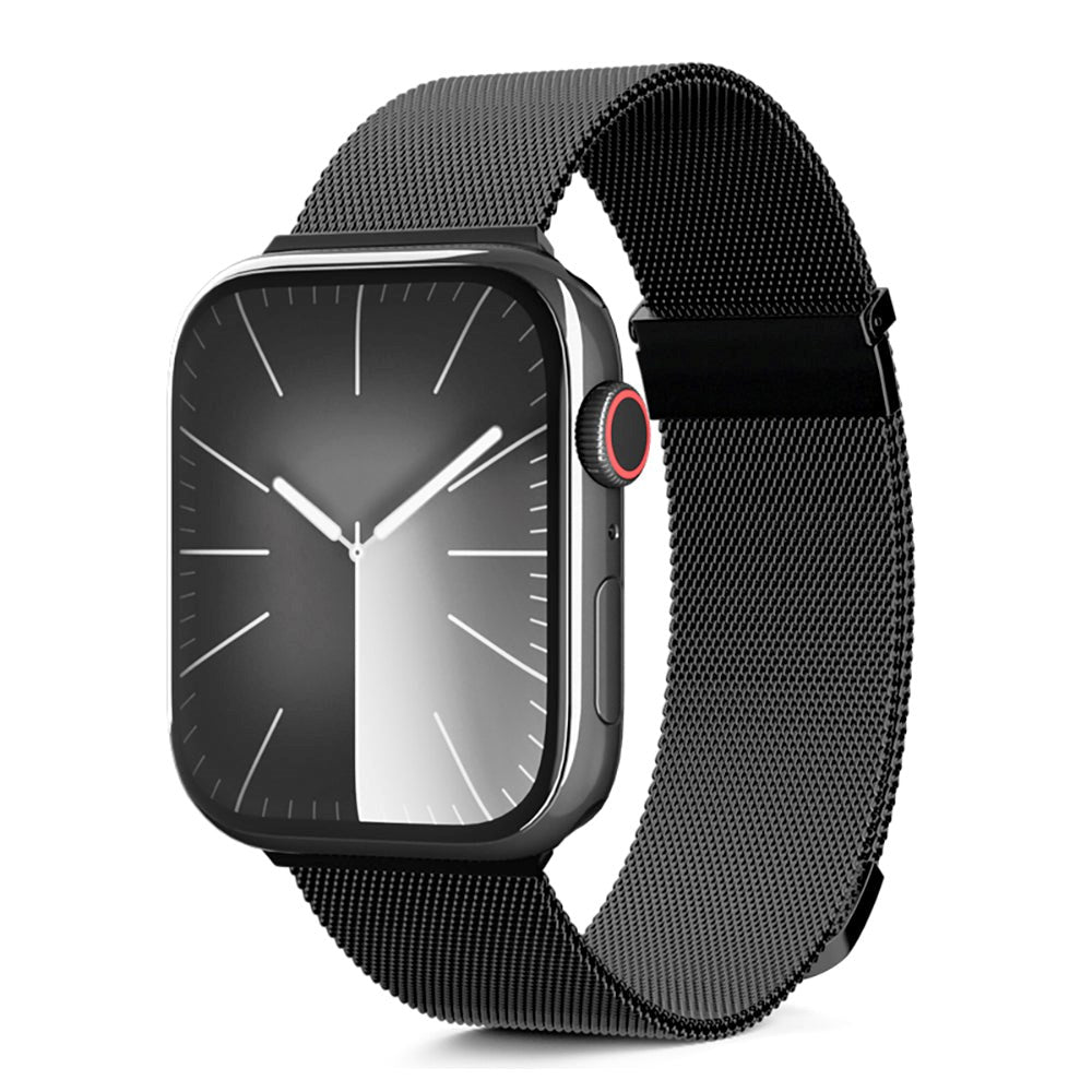 Apple Watch (42/44/SE/45/46/49 mm) Epico Milanese+ (pluss) rustfritt stålbånd - Space Grey