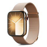 Apple Watch (42/44/SE/45/46/49 mm) Epico Milanese+ (pluss) rustfritt stålbånd - gull