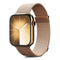 Apple Watch (42/44/SE/45/46/49 mm) Epico Milanese+ (pluss) rustfritt stålbånd - gull