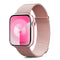 Apple Watch (42/44/SE/45/46/49 mm) Epico Milanese+ (pluss) stropp i rustfritt stål - rosa gull