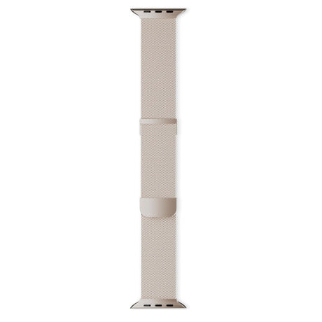 Apple Watch (38/40/SE/41/42 mm) Epico Milanese+ (pluss) rustfri stålrem - Starlight