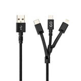 Epico 3in1 multikabel - USB-C / Lightning / Micro USB - Svart