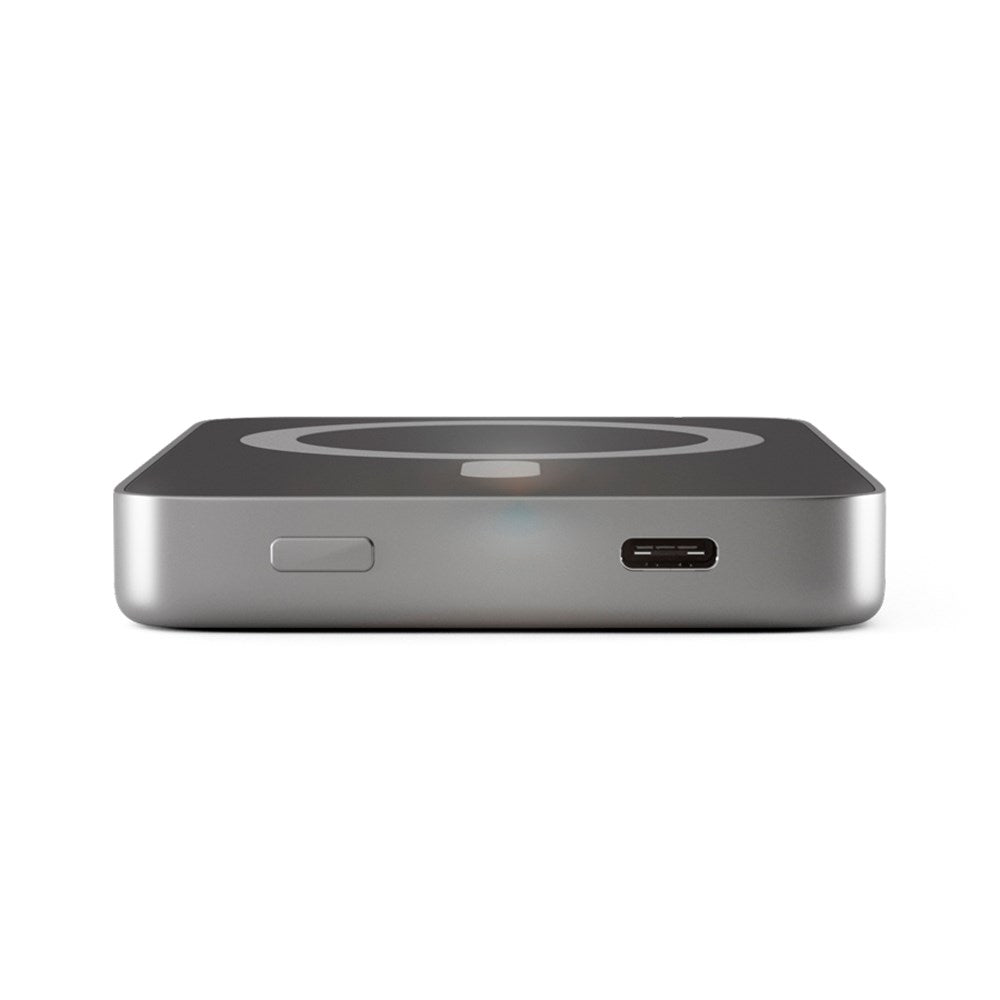 Epico Resolve Mag+ Magnetic Powerbank 20W PD 5000 mAh w. USB-C - MagSafe-kompatibel - Space Grey