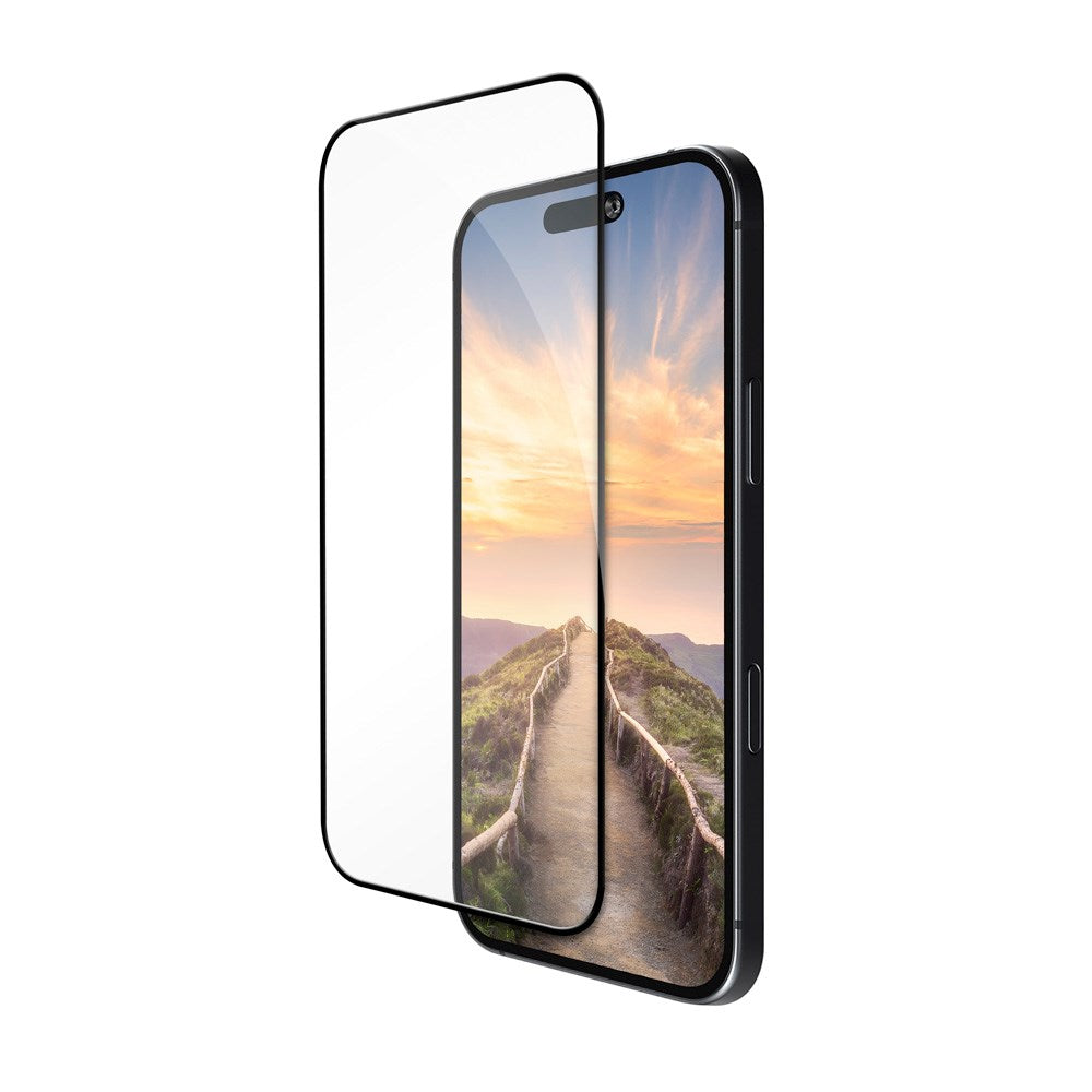 dbramante1928 iPhone 17 Eco-Shield Skærmbeskyttelse m. Installationsramme - Sort Kant