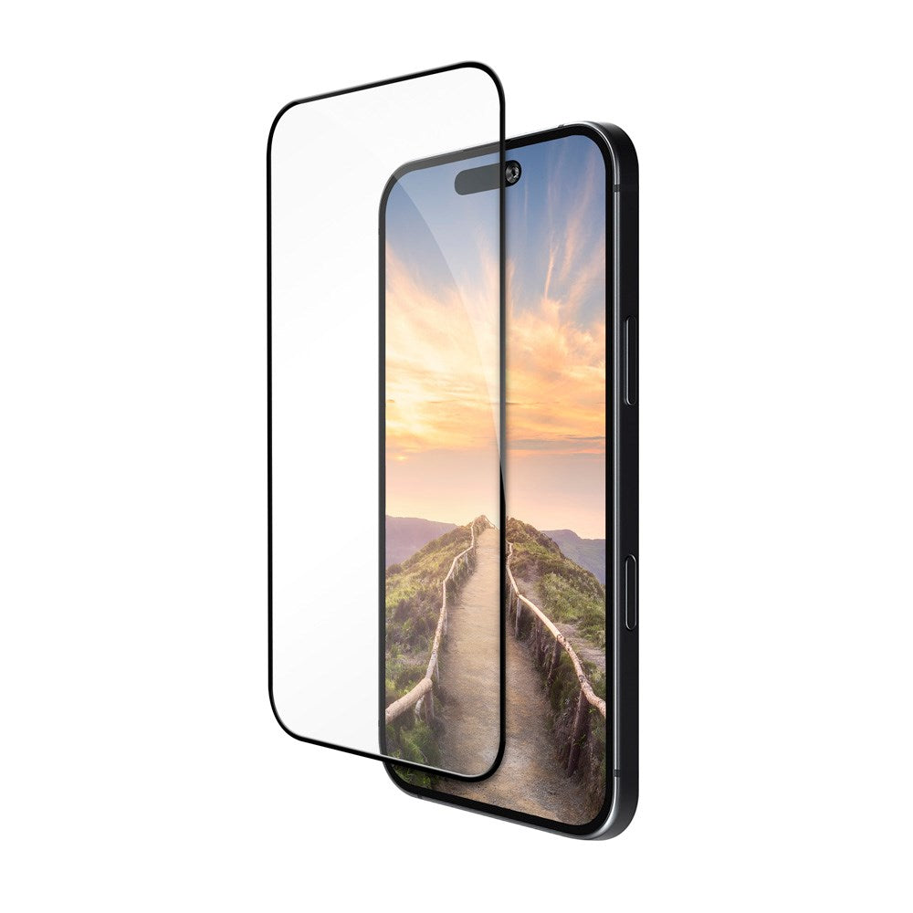 dbramante1928 iPhone 17 Pro Eco-Shield Skærmbeskyttelse m. Installationsramme - Sort Kant