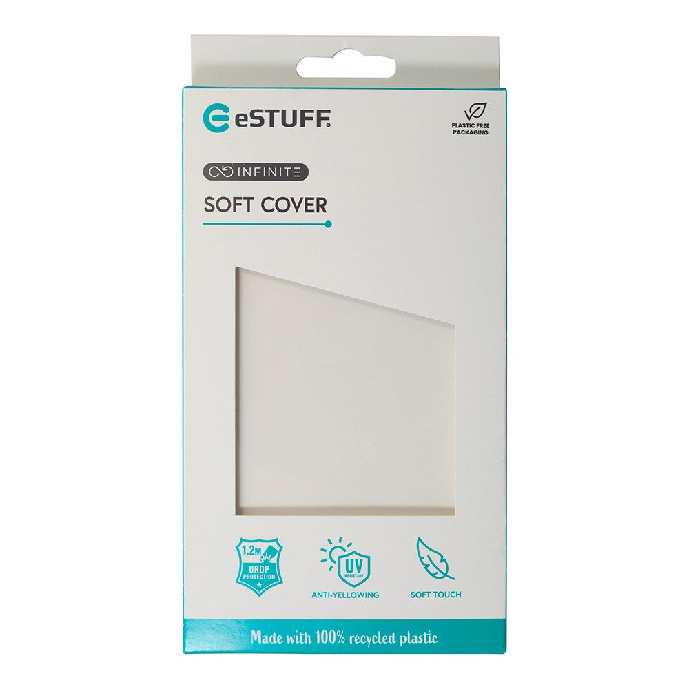 eSTUFF iPhone 16 INFINITE VIENNA Fleksibelt plastdeksel - 100 % resirkulert plast - gjennomsiktig