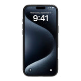 eSTUFF iPhone 16 Pro INFINITE HELSINKI Hybrid plastbakdeksel med stativ - MagSafe-kompatibel - Svart / Gjennomsiktig