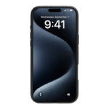 eSTUFF iPhone 16 Pro Max INFINITE HELSINKI Hybrid plastbakdeksel med stativ - MagSafe-kompatibel - Svart / Gjennomsiktig