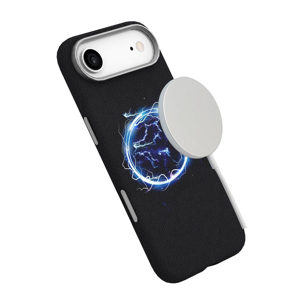 iPhone Air eSTUFF INFINITE VENICE Kunstlæderbetrukket Plast Mobil Cover - MagSafe Kompatibel - Sort