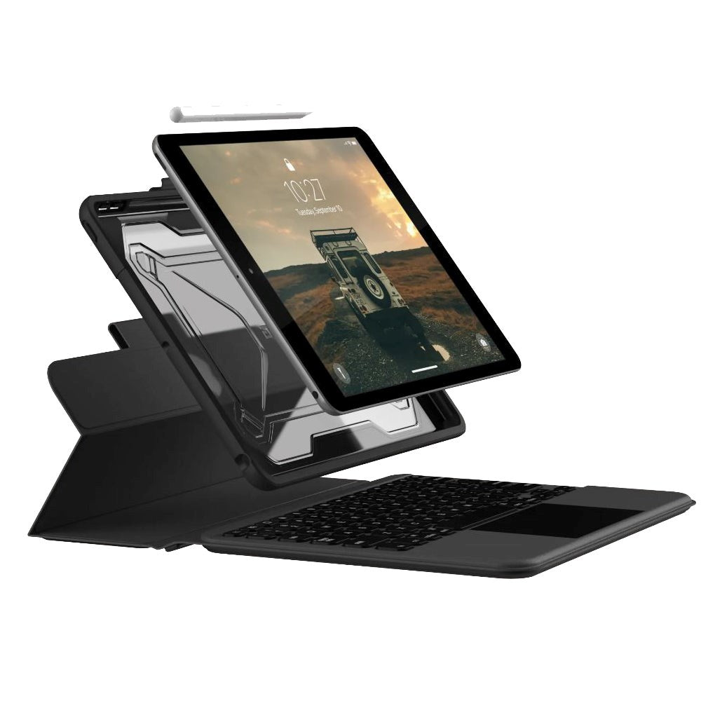 iPad 10.2" (2021 / 2020 / 2019) Urban Armor Gear - UAG - Robust veske med tastatur og styreflate - Nordic Layout - Svart