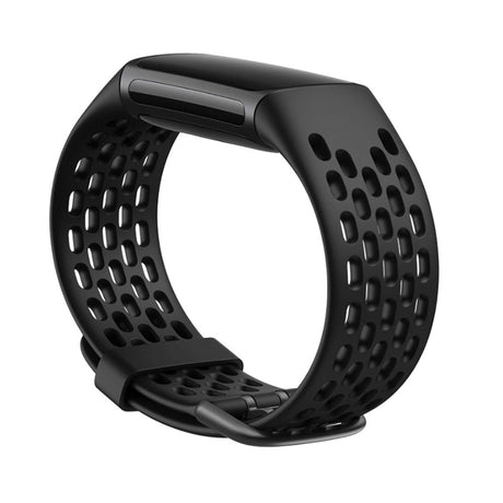 PURO SPORT PLUS Silikonstropp - Fitbit Charge 5 - Svart
