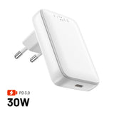FAST Slank 30W USB-C GaN-lader - 90 grader - Hvit