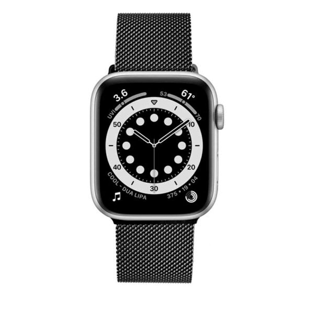Apple Watch (42/44/SE/45/49 mm) - fast nettingstropp - svart