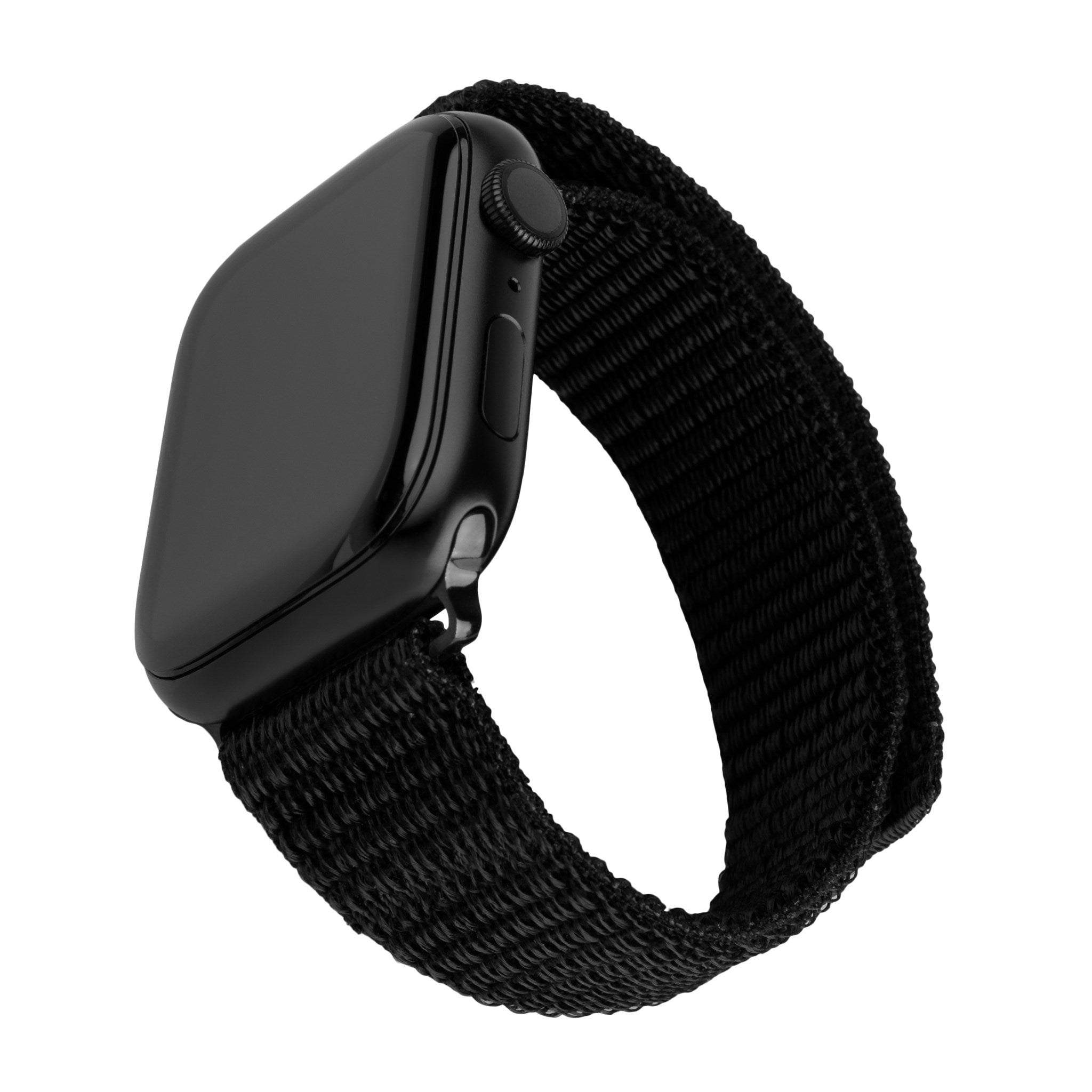Apple Watch (42/44/SE/45/46/49 mm) fast nylon smartklokkerem - svart