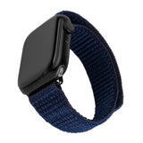 Apple Watch (42/44/SE/45/46/49 mm) fast nylon smartklokkerem - mørkeblå