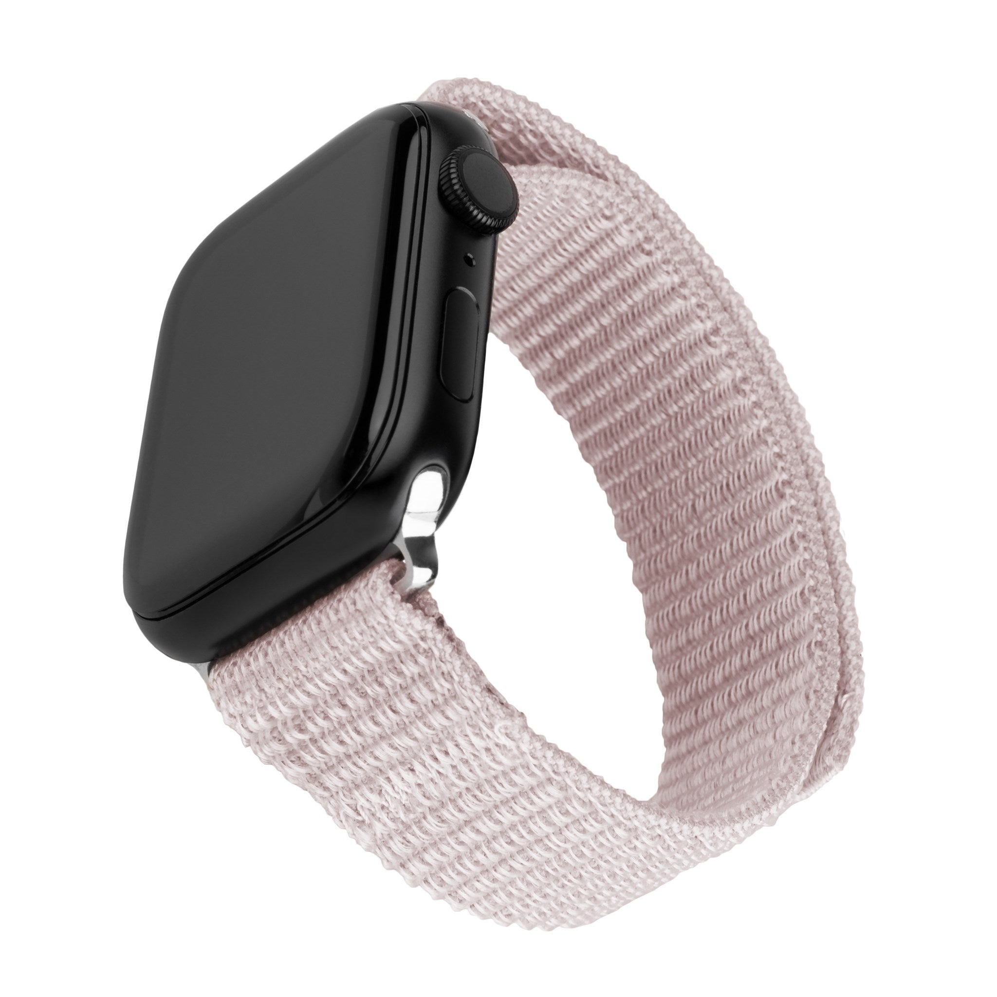 Apple Watch (38/40/SE/41/42 mm) fast nylon smartklokkerem - rosa gull