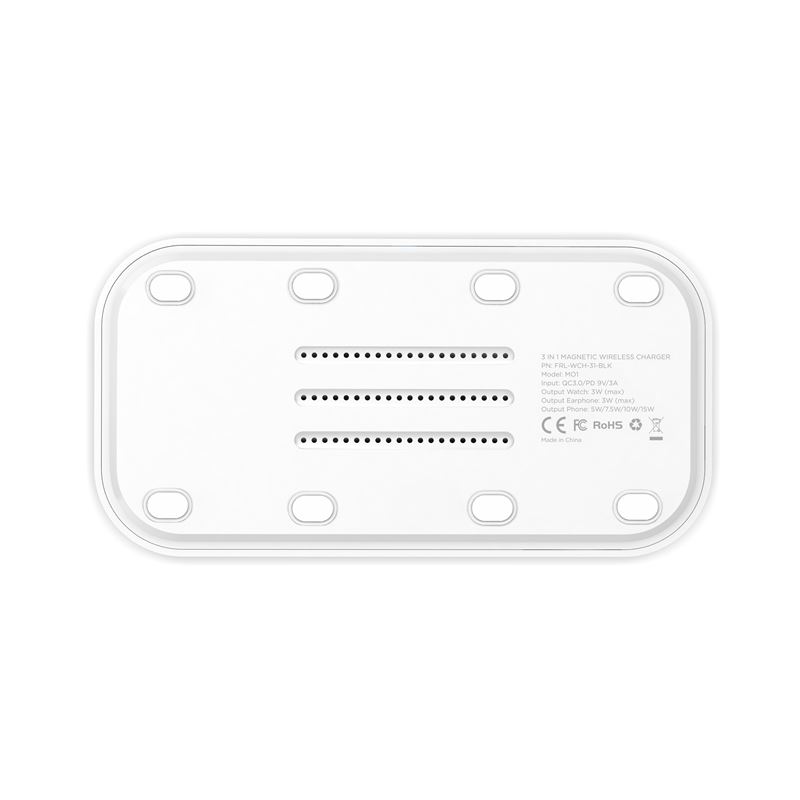 Mobile Origin 3-i-1 trådløs ladestasjon - Hvit
