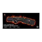 Deltaco 4-i-1 Gaming Sæt m. Headset / Tastatur / Mus / Musemåtte - Sort