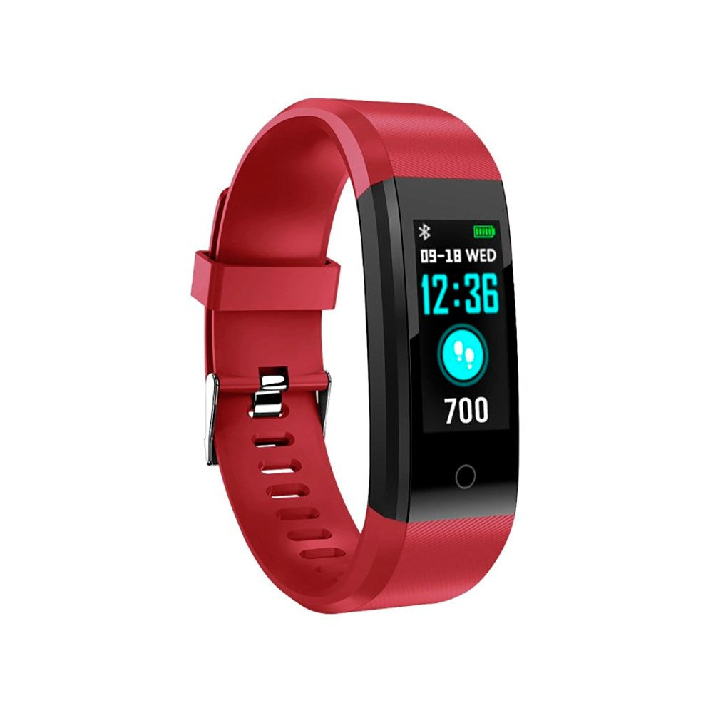 SBS Vital Fit Fitness Tracker m. Sleep Tracker &amp; Skritteller - IP67 - Rød