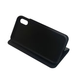 iPhone XS Max - GreenMind - Faux Leather Flip Cover m. Kortholder og stativfunksjon - svart