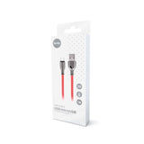 Setty USB-A til Micro USB Kabel 3A - 1m - Rød