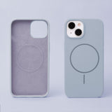 iPhone 15 Silicone Thin Mobil Cover - MagSafe Kompatibel - Lyseblå
