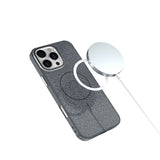 iPhone 16 Pro TFO Glitter Thin Bagside Cover - MagSafe Kompatibel - Sort