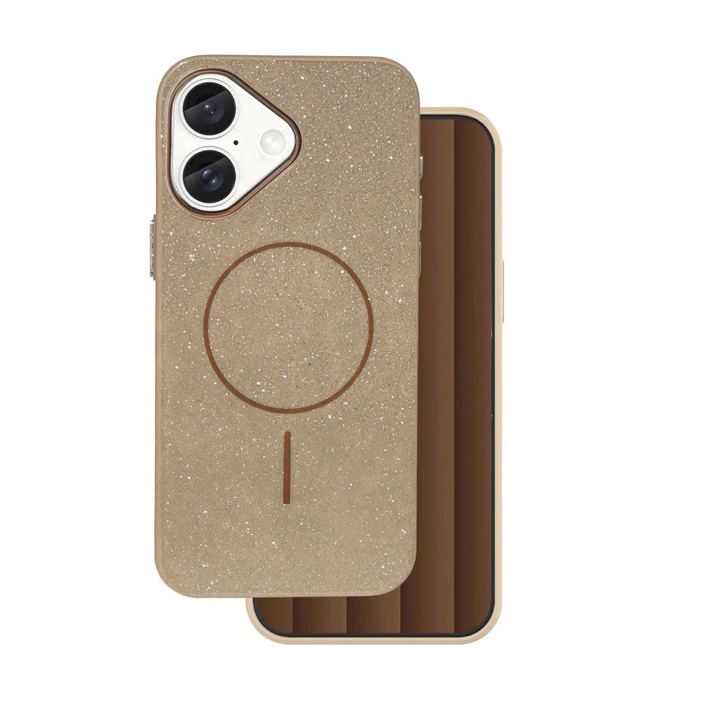 iPhone 17e / 16e TFO Glitter Thin Bagside Cover - MagSafe Kompatibel - Brun