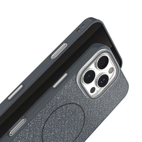 iPhone 17 Pro TFO Glitter Thin Bagside Cover - MagSafe Kompatibel - Sort