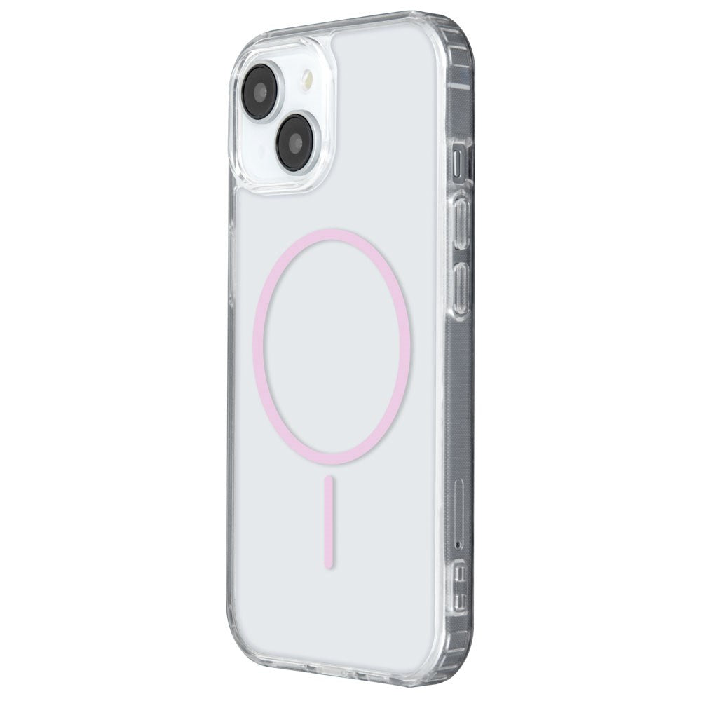 iPhone 17 TFO Anti-Shock Thin Bagside Cover - MagSafe Kompatibel - Gennemsigtig / Lyserød
