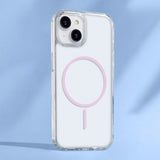 iPhone 17 TFO Anti-Shock Thin Bagside Cover - MagSafe Kompatibel - Gennemsigtig / Lyserød
