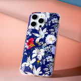 iPhone 17 Pro TFO Glow Glam Bagside Cover - Blå / Blomster