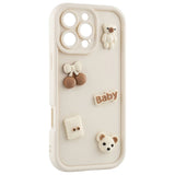 Samsung Galaxy S25 TFO Ultra Trendy 3D Bagside Cover - Beige Bear