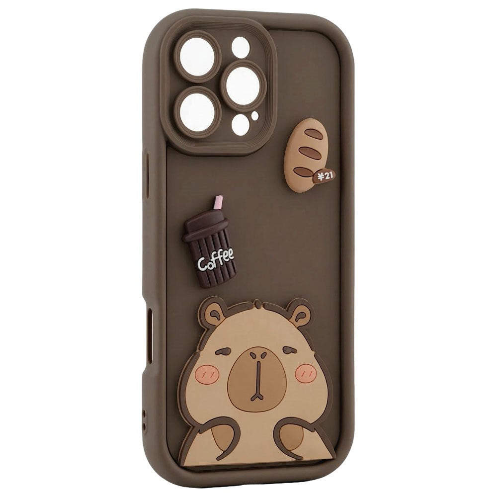 Samsung Galaxy S25 TFO Ultra Trendy 3D Bagside Cover - Brown Capybara