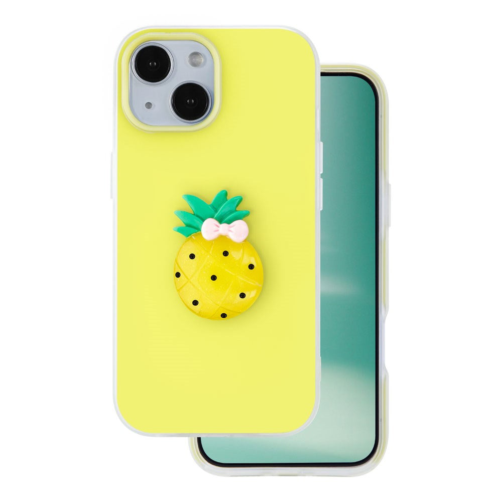 iPhone 12 / 12 Pro TFO 3D Frugt Case - Ananas