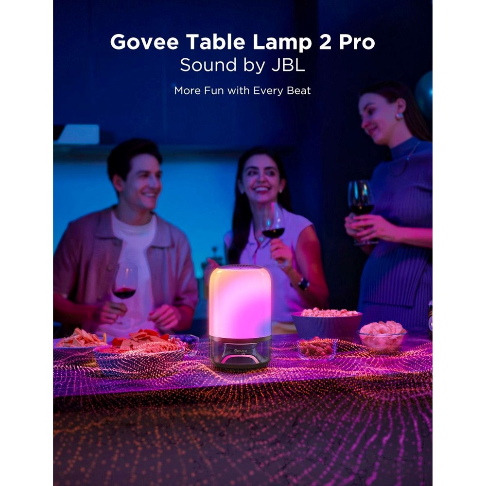 Govee Table Lamp 2 Pro m. Integreret Højtaler - Grå