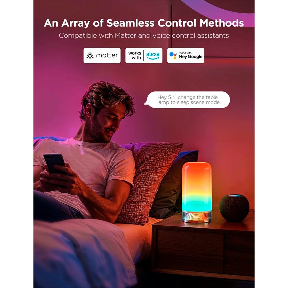 Govee Bordlampe - Smart Home Belysning - Hvid