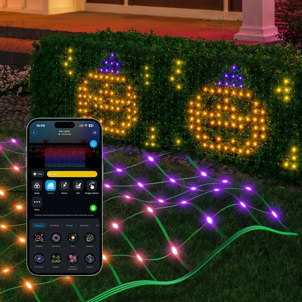 Govee String Lights Nett LED (0,85m*1,43m) - Grønn