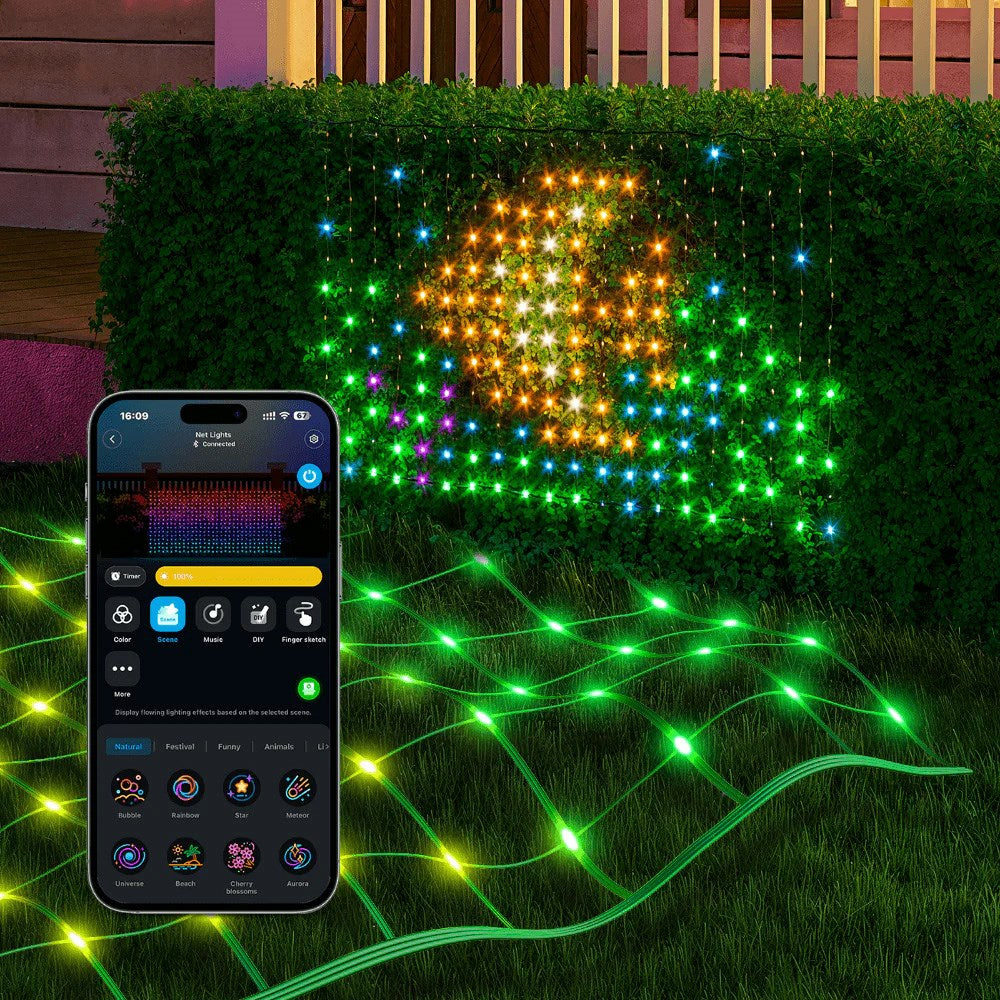 Govee String Lights Nett LED (0,85m*1,43m) - Grønn