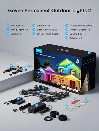 Govee Outdoor LED-lys - 30M - Sort